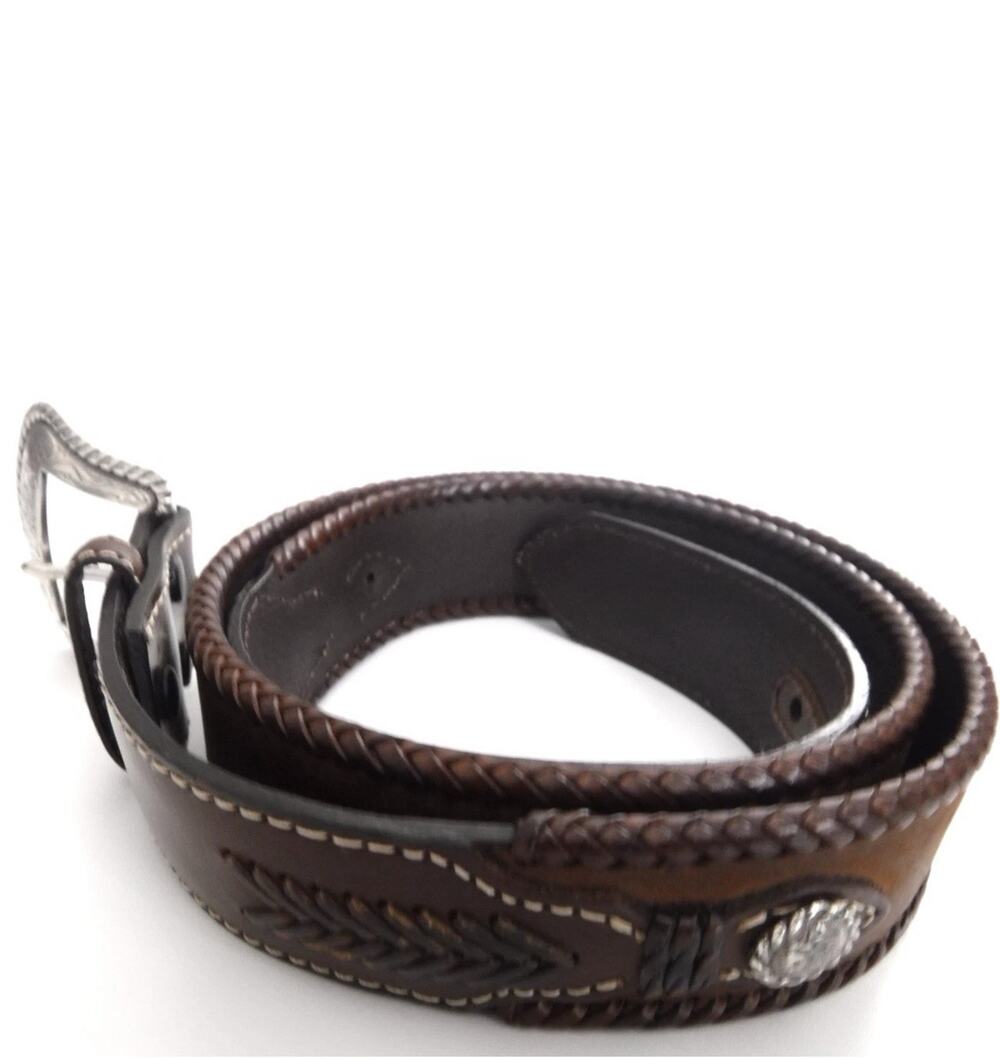 Nocona Belt Genuine Leather Braided Western Brown Belt Men's Size 36 N2475644